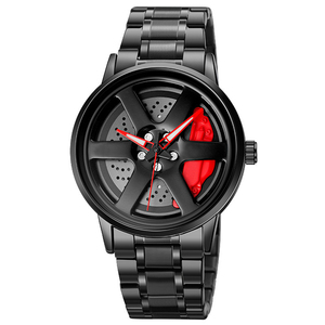 Reloj de Cuarzo de Lujo para Hombre con Esfera en Forma de Rueda, Moderno Reloj de Acero Inoxidable - Product Image 5