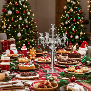 Candelabro Acrílico LANJO de 5/8 Brazos, Centro de Mesa para Bodas, Portavelas para Decoración de Eventos y Recepciones - Product Image 5