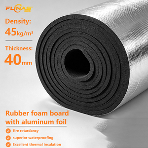 Matériaux de construction d'isolation thermique en éponge de caoutchouc Funas/rouleaux et tubes de feuille d'isolation/isolation résistante à la chaleur - Product Image 1