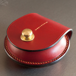 Handmade vegetable-tanned leather <b>coin</b> purse with flap opening; game <b>coin</b> storage <b>bag</b>; custom-made travel souvenirs. - Product Image 2