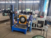Torno de soldadura CNC para tubos, para soldar bridas a tubos y codos a bridas, con sujeción y rotación automáticas, y baja dispersión de salpicaduras