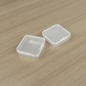 <b>Small</b> Plastic <b>Storage</b> <b>Box</b> 8.5x8.5x2.5cm With Lid For Jewelry Screw Fish Hook Bead Organizer Desktop Container - Product Image 1