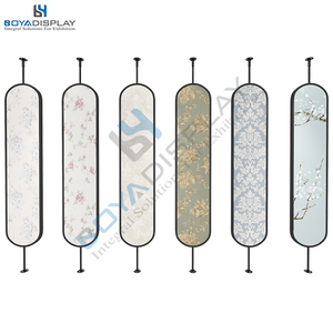 Nhà Sản Xuất Tùy Chỉnh Kích Thước Hình Nền Hiển Thị Giá Kim Loại Xoay 360 Độ Hình Nền Tường Vải Cuộn Hiển Thị Giá Đứng - Product Image 6