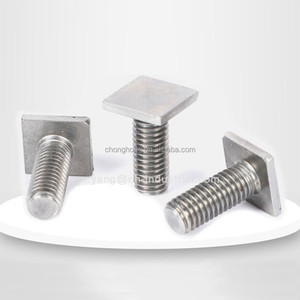 Fixations en acier inoxydable, boulons à tête plate carrée, vis mécaniques carrées entièrement filetées, vis pour béton préfabriqué, vis à marteau, vis en T - Product Image 2