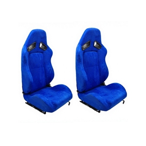 Sièges baquet de course universels en suède bleu pour voiture, fabrication chinoise, à prix abordable, avec rails à double verrouillage, vente chaude - Product Image 2