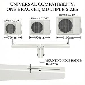 Support mural pour unité extérieure de climatisation YOD HVAC, en acier galvanisé de 2,0 mm d'épaisseur, capacité de charge lourde, installation facile - Product Image 5