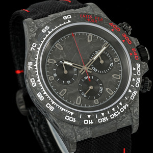 Reloj de Pulsera Cronógrafo Steadfast 4130 de Acero Forjado <span class=keywords><strong>con</strong></span> Esfera Redonda y Agujas Rojas, Estilo RO, para Hombre, Modelo Midnight Circuit - Product Image 2