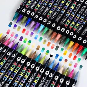 ปากกามาร์คเกอร์สีอะคริลิคชนิดน้ำแบบหัวคู่ ระดับมืออาชีพ พร้อมบรรจุภัณฑ์ที่ปรับแต่งได้ - Product Image 1