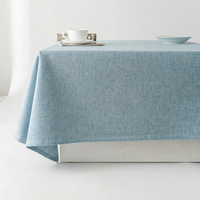 Nappe de table rectangulaire pour la maison, 260 g/m², 100 % polyester non tissé, imperméable, style européen, personnalisable, blanc riz, incroyablement douce et lisse