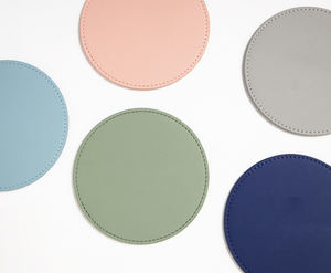 Xinrunjin Logo personnalisé en cuir PU caboteur Simple épais Ins résistant à la chaleur café thé boisson café tasse tapis impression Uv - Product Image 4