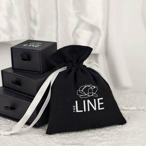 Pochette en coton anti-poussière à cordon de serrage, en suède recyclable, sérigraphiée avec logo personnalisé USM, de haute qualité, pour l'emballage - Product Image 2