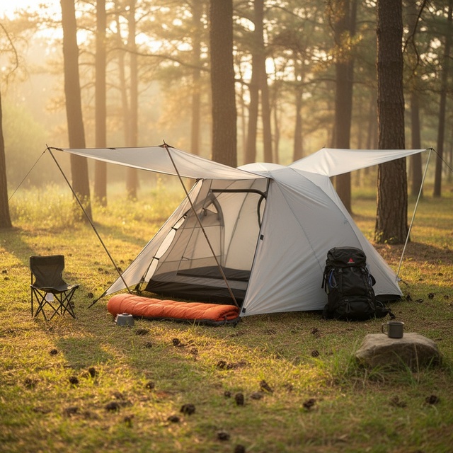 Durable Size 2 Person Camping Tent for Outdoor Hiking Backpacking With Waterproof Coating and Storage Bag Customizable
