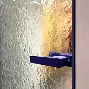 Patrón de vidrio arquitectónico Puerta corredera Ducha Panel de vidrio Textura rocosa Hoja de partición de vidrio de textura baja en hierro transparente - Product Image 1