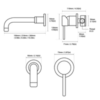 Robinet de lavabo mural thermostatique en laiton noir avec valve en céramique pour eau chaude et froide