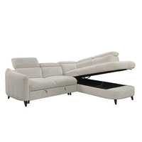 Canapé d'angle multifonctionnel de style européen pour salon, avec rangement, canapé-lit pliable moderne pour chambre à coucher