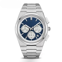 Jam Tangan Pria Citizen Sports Fashion Mewah Stainless Steel Quartz Chronograph Stopwatch Pointer 44mm Tahan Air 5BAR untuk Kegunaan Sehari-hari