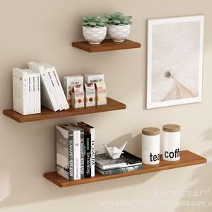 Étagère murale multi-niveaux en bois massif, 3 niveaux, support de rangement mural pour livres, jouets, salon, chambre à coucher - Product Image 4