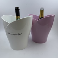 Seau à glace en plastique personnalisé en forme de cœur pour champagne, bière, vin, boissons, glaçons, bol refroidisseur