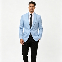 Blazer homme à revers châle scintillant avec points de paillettes, simple boutonnage, veste de costume de soirée Sehe Fashion