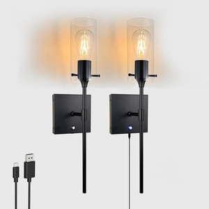 Lámpara de Pared Moderna de Estilo Rústico con Control Remoto Inalámbrico, Adecuada para Iluminación Interior y Exterior, Regulable, con Batería Recargable - Product Image 1