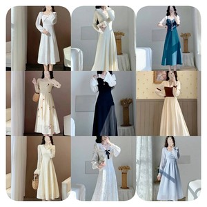 中国制造商出售印花连衣裙女士派对连衣裙女孩派对二手连衣裙库存 - Product Image 4