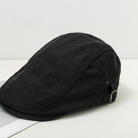Gorro Newsboy de Algodón para Hombre, Ajustable, Transpirable, para Conducir en Invierno, Caza