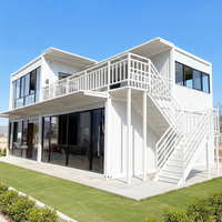 Kits de maisons conteneurs modernes et portables de 20 et 40 pieds, démontables, à deux chambres, pour appartement, salle de sport, bureau, petit format, économiques, à 2 étages