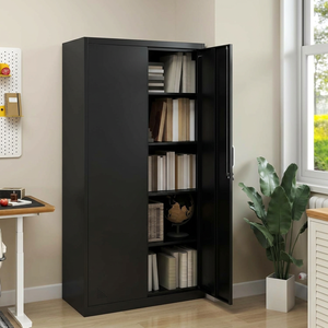 Modern 2 Door Steel Storage <b>Cabinet</b> with <b>Lock</b> Heavy Duty Office Furniture Lockable Metal File Cupboard for Home Warehouse Garage - Product Image 6
