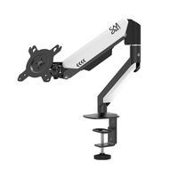 Support de moniteur ergonomique robuste à ressort, bras simple réglable, support VESA pour moniteur de 17 à 32 pouces