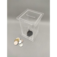 Boîte à Tzedakah élégante en Lucite, boîte de dons en acrylique, collection Judaica, conteneur à monnaie en plastique multicolore pour la communauté