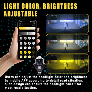 Faro LED 50W/60W H4 H7 9005 Vendita Diretta dalla Fabbrica 3000K 4300K 6500K Lente Proiettore Bi-LED da 3 Pollici con APP - Product Image 4