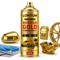 Peinture en aérosol pour rénovation automobile, effet chrome doré miroir, 400 ml, haute brillance, séchage rapide, pour voiture, moto, véhicule utilitaire