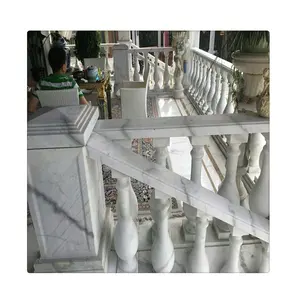 Marble handrail balcony balustrade China white stone price