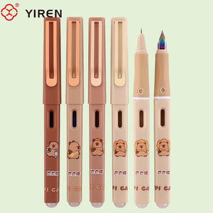 YIREN pulpen beruang kartun menggemaskan, pena air mancur skema ujung pelangi bisa dihapus untuk siswa - Product Image 2