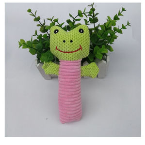 Yeşil kurbağa peluş köpek dayanıklı köpek çiğnemek oyuncak Bite dayanıklı mısır yün Pet oyuncaklar gıcırtılı köpek oyuncaklar - Product Image 3