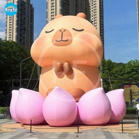 Centre commercial publicité dessin animé gonflable en peluche Capybara mascotte pour la décoration, ballon animal gonflable personnalisé