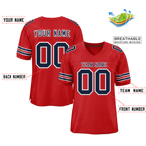 Vêtements d'entraînement unisexes à manches courtes pour le <span class=keywords><strong>rugby</strong></span> et le football américain Uniformes imprimés personnalisés avec nom et numéro - Product Image 3