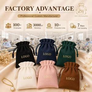 Sacs à cordon en velours WENLUO personnalisables pour bijoux, emballage cadeau mignon pour boucles d'oreilles, recyclables, 11 couleurs personnalisables - Product Image 3