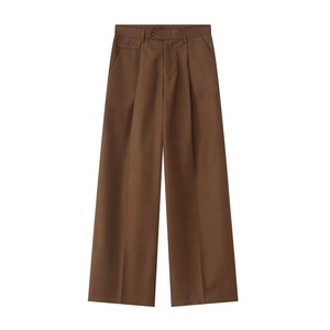 FY nouveau automne <span class=keywords><strong>classique</strong></span> jambe large coton Cargo <span class=keywords><strong>pantalon</strong></span> plissé personnalisé broderie Logo hommes haute qualité kaki bureau <span class=keywords><strong>pantalon</strong></span> pour hommes - Product Image 5