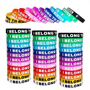 Factory Customized Fashion Silicone Jesus <b>Bracelet</b> <b>Love</b> Pattern Faith <b>Bracelet</b> Party Silicone <b>Bracelet</b> - Product Image 1