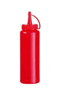 HENDI Bottiglie Dosatrici Rosse da 0,2L per Attrezzature da Cucina Professionali, Diametro 50mm x Altezza 185mm - Product Image 1