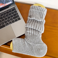 Chaussettes d'hiver pour femmes à bout ouvert, antidérapantes, respirantes, tricotées, couleur unie, usage quotidien