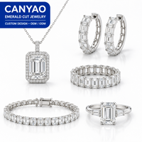 Diamants en vrac de laboratoire CVD taille émeraude certifiés IGI 0,08 à 1 carat VS1, petites pierres en gros pour bijoux personnalisés