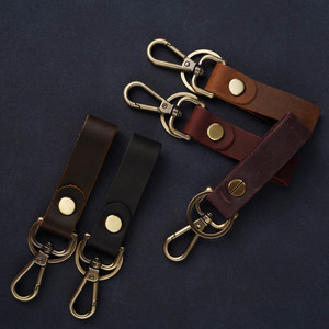 Genuine Leather Durable Coin <b>Holder</b> Keychain with Custom Logo and Rectangle Shape - Product Image 3