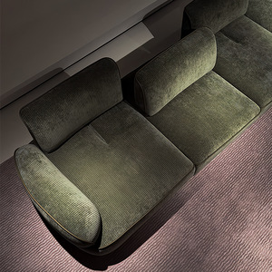 2024 Milan phong cách Ins ốc <span class=keywords><strong>sofa</strong></span> cao cấp góc nhiều người thiết lập cho căn hộ nhỏ & biệt thự mô hình mới cong xốp Điền - Product Image 2