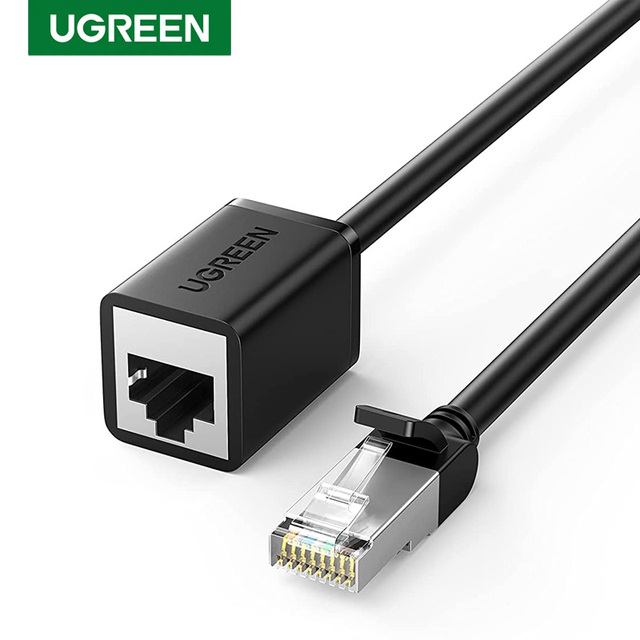 UGREEN NW112 Ethernet Extension Cable Cat6 LAN Cable Extender Cat 6 RJ45 Network Patch Cord Male to Female Connector Adapter