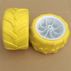<span class=keywords><strong>Rueda</strong></span> de Espuma de PU CANDOR Herringbone de 180 mm con Alta Resistencia al Desgarro y Excelente Protección Contra Pinchazos, Capacidad de Carga de 35 kg para Carretillas de Jardín - Product Image 1