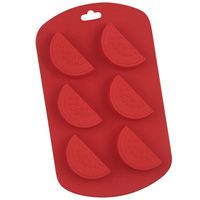 Candyer Moule en silicone à 6 cavités en forme de pastèque pour gâteaux, bonbons, savons faits main, bougies et résine époxy, réutilisable