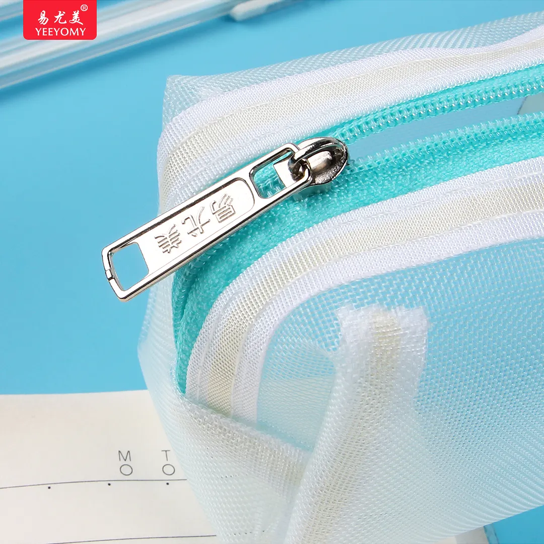 Big Capacity Transparent Pencil Case Bag Marker Storage Pouch Stationery Pen Bag For School Office