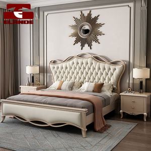 Juego de muebles de dormitorio personalizado, <span class=keywords><strong>cama</strong></span> doble de almacenamiento, color champán dorado, <span class=keywords><strong>Continental</strong></span> - Product Image 3